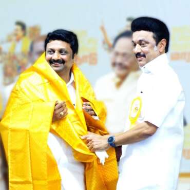 KRNRajeshkumar with DMK Leader Stalin